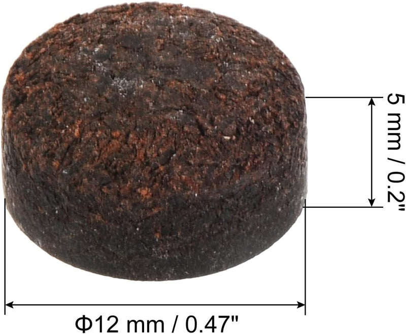 Laad afbeelding in Galerijviewer, Biljart keu tips 6 stuks 11 mm van rundleer bruin – vervangende pomeransen – biljart accessoires
