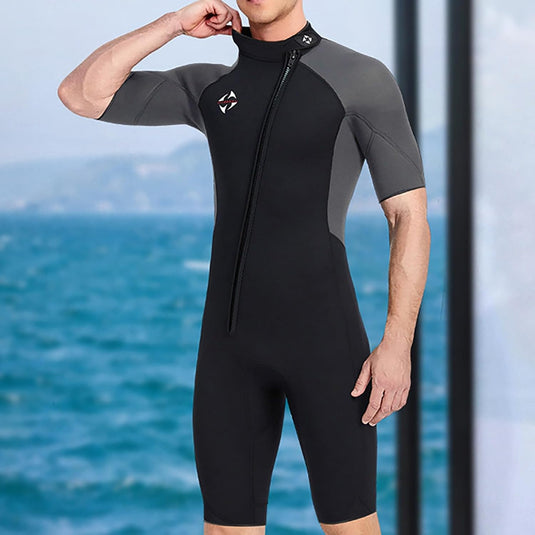 Heren wetsuit 3 mm neopreen met lange mouwen en ritssluiting – duikpak – surfpak