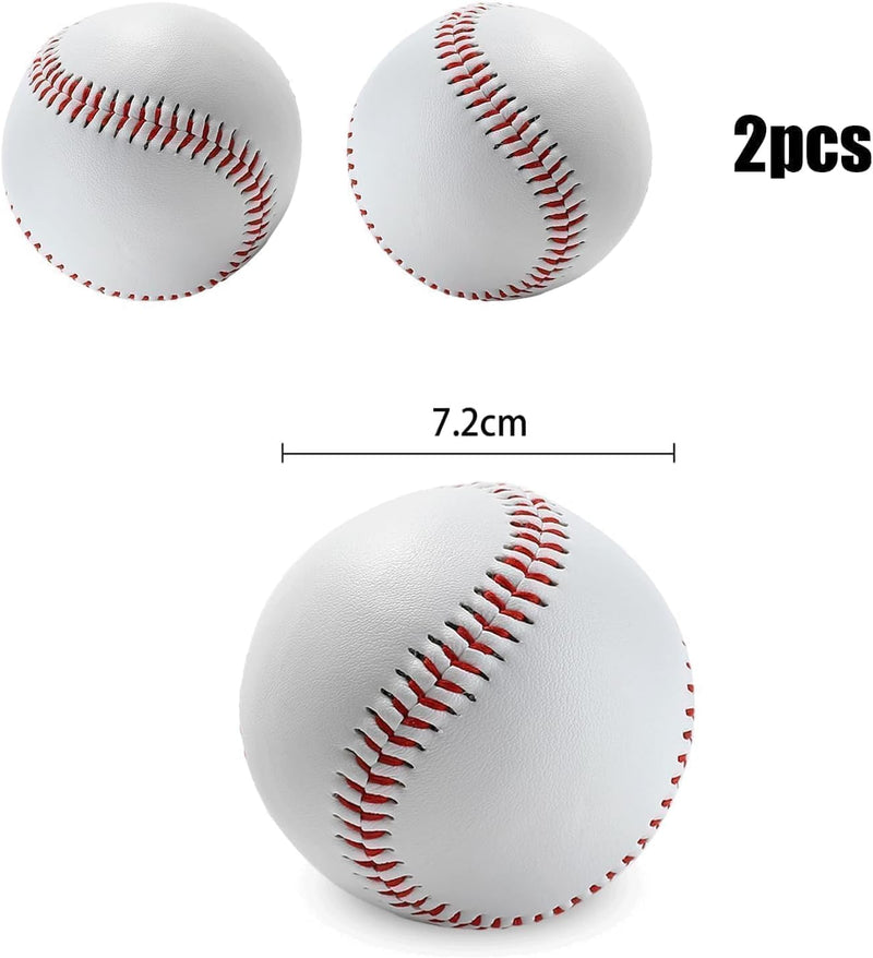 Laden Sie das Bild in Galerie -Viewer, 2 stuks honkbalballen, met de hand genaaid, zachte baseballs, 22,9 cm baseball, PU zachte honkbal, training honkbal, honkbal softbal, voor volwassenen en jongeren
