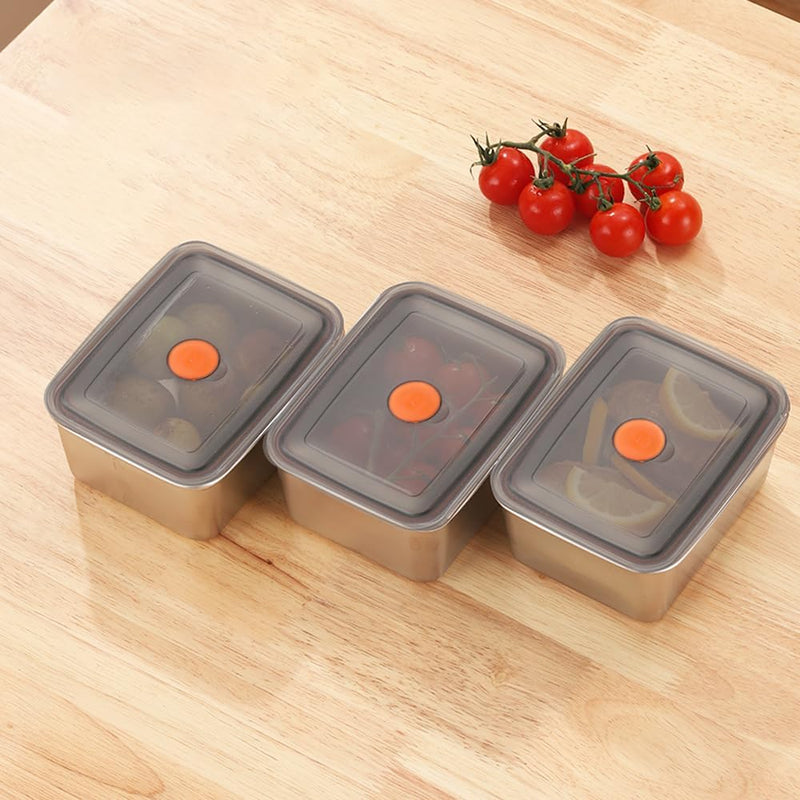 Laden Sie das Bild in Galerie -Viewer, Roestvrijstalen vershoudbakjes set van 6 stuks 500 ml
