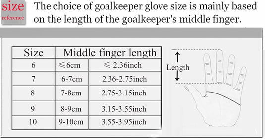 Voetbal doelman handschoenen voor jongens, kinderen, volwassen voetbal keeper kit maat 6 / 7 / 8 / 9 / 10