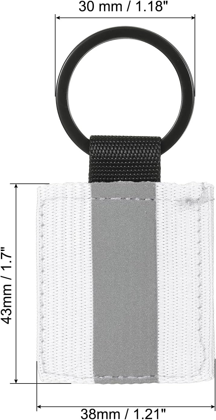 Chargez l'image dans la visionneuse de la galerie, Reflecterende sleutelhangers 9 stuks van nylon zwart – reflector hangers – fiets hardloop accessoires
