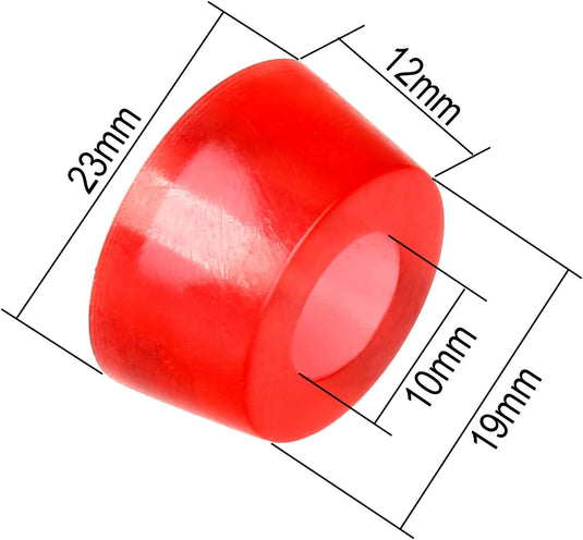 Skateboard bushings 90A 4 stuks met washers zwart – stuurrubbers – longboard skateboard accessoires