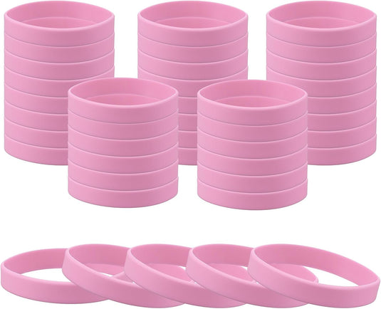 Siliconen sport polsbandjes 205x12 mm (60 stuks) - Elastische rubberen armbanden - Event & sportpolsbandjes