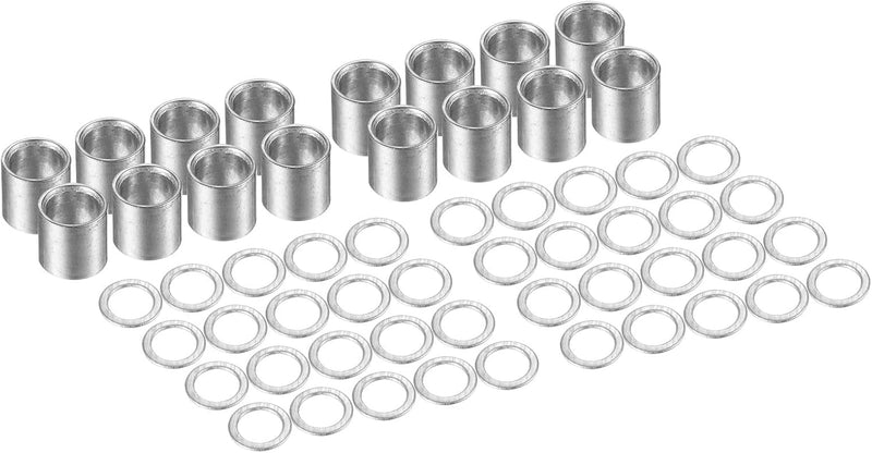 Laden Sie das Bild in Galerie -Viewer, Skateboard lager spacers en speed washers 56-delige set zilver – wiel afstandhouders – skateboard accessoires
