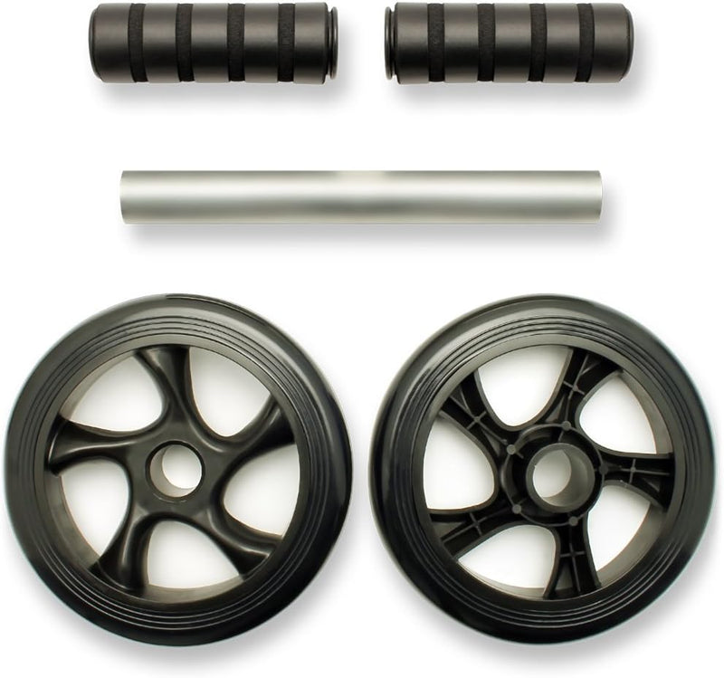 Load image into Gallery viewer, Ab roller met dubbele wielen en kniemat tot 150 kg – buikspiertrainer – ab wheel
