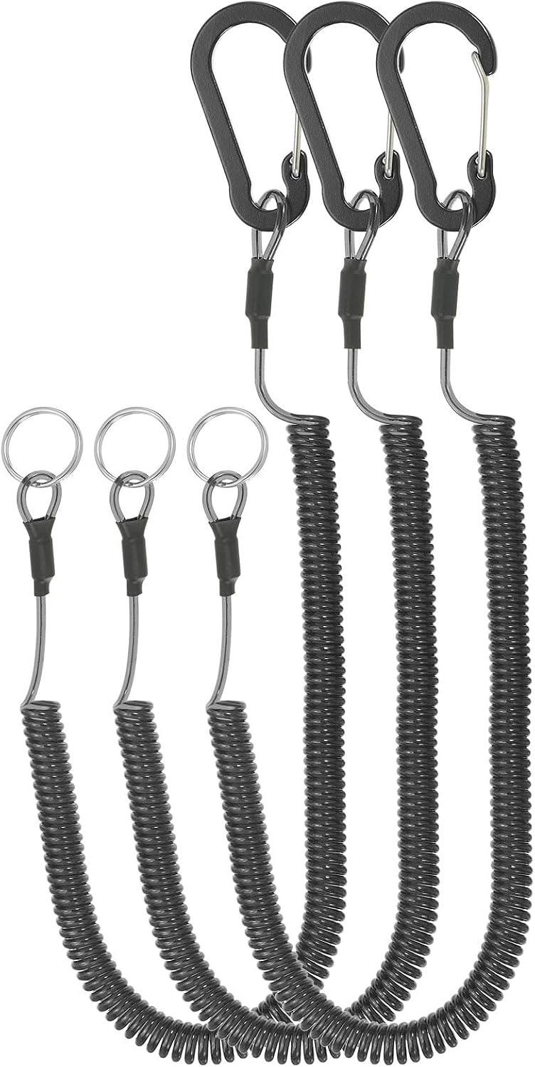 Chargez l'image dans la visionneuse de la galerie, Spiraalkoorden 3 stuks uitschuifbaar tot 150 cm met clip groen – veiligheidslijnen – outdoor accessoires
