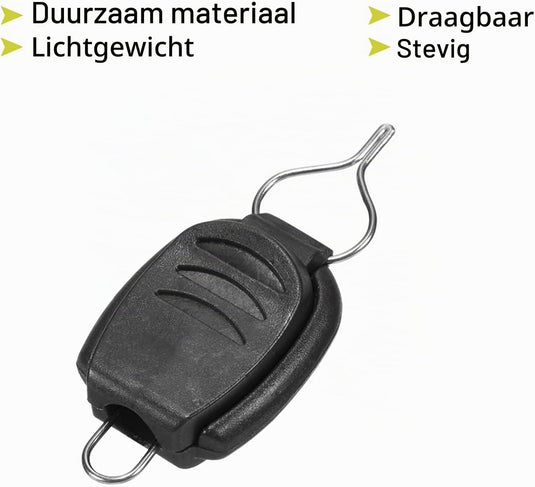 Vislijnhouders 10 stuks voor baitcasting molens zwart – lijnclips – vislijn stoppers – hengelsport onderdelen