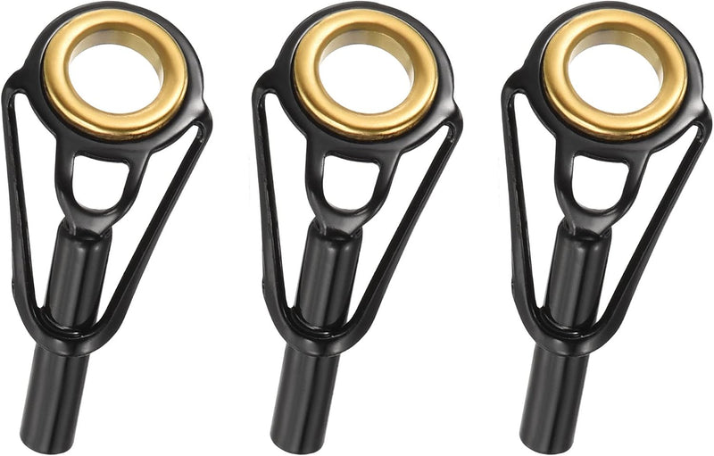 Laad afbeelding in Galerijviewer, Hengel topogen 3 stuks 1 mm van roestvrij staal zwart-goud – hengeltop reparatieset – visaccessoires
