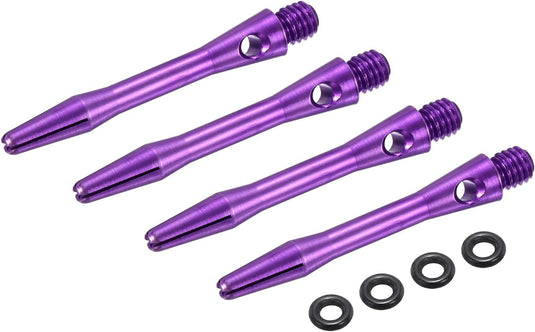 Dartschachten 4 stuks 45 mm van aluminium geel met 2BA schroefdraad – dart shafts – dart accessoires