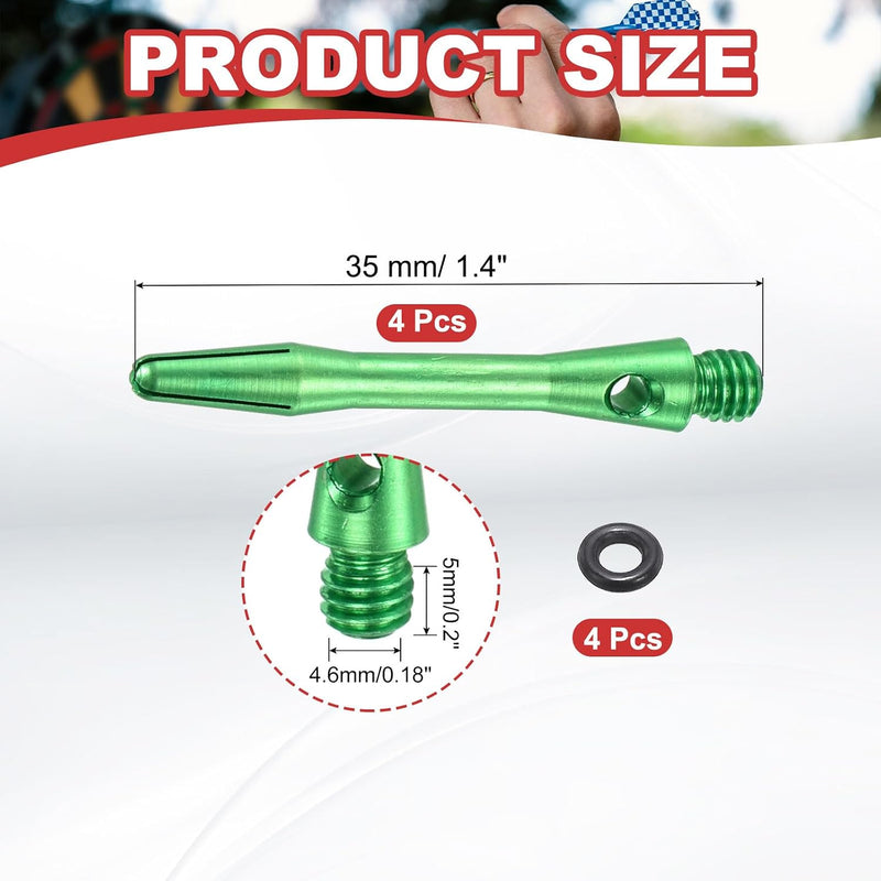 Laad afbeelding in Galerijviewer, Dartschachten 4 stuks 45 mm van aluminium geel met 2BA schroefdraad – dart shafts – dart accessoires

