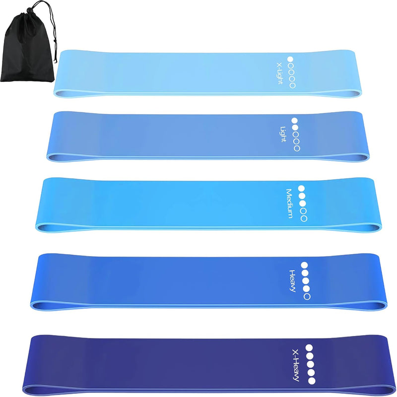 Load image into Gallery viewer, Resistance Band, Weerstandsbanden Set Van 5, Resistance Band Set Met Oefeninstructies En Draagtas, Gymnastiekband Voor Yoga, Krachttraining, Pilates, Fitness, thuis trainen, stretchen
