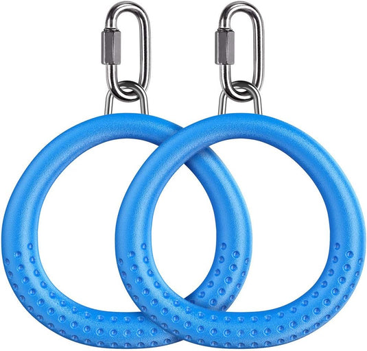 Trapeze ringen 2 stuks met karabijnhaken voor klimrek en schommel – monkey bars – speeltoestel accessoires