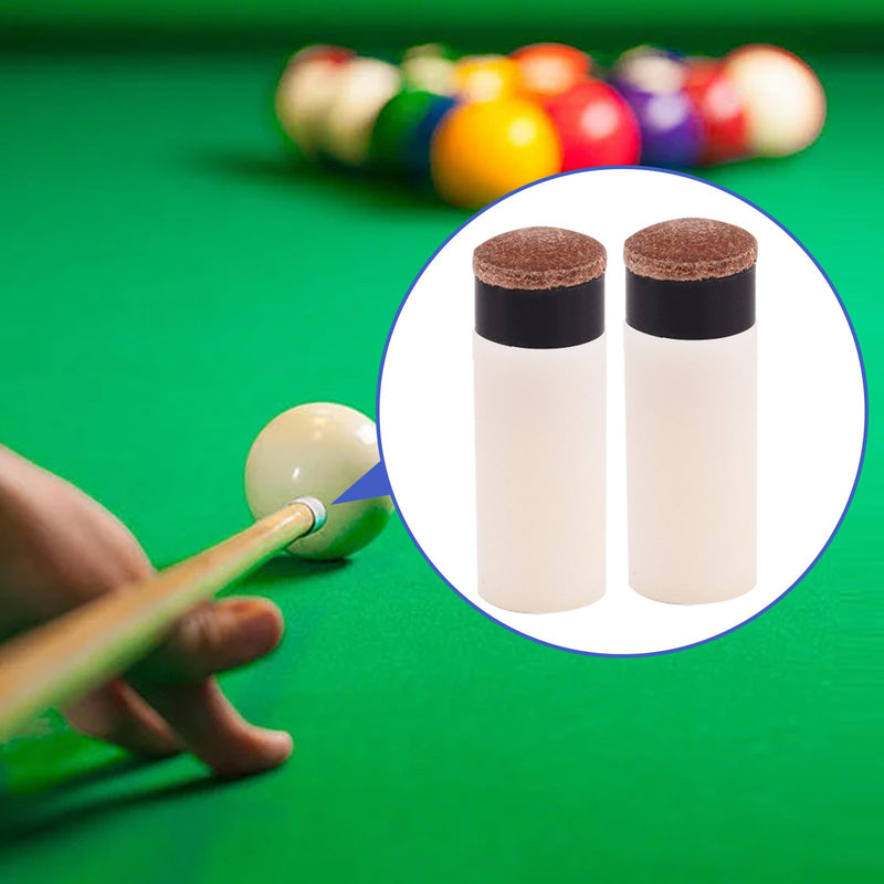 Load image into Gallery viewer, 10 sets schroeftips voor zwembadkeer, vervanging van 10 mm, vervanging voor snoeppunten, harde lederen snookertips en plastic zwembadkeu stokhulzen, biljartaccessoires voor zwembad, vrije tijd
