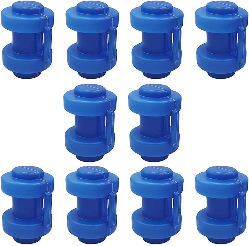 Load image into Gallery viewer, Trampoline paaldoppen 10 stuks voor 25 mm palen blauw – eindkappen – trampoline accessoires
