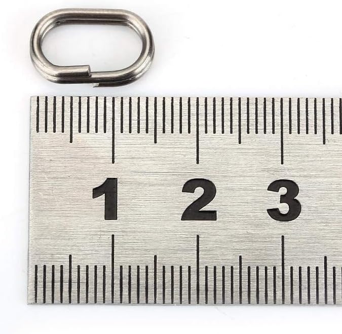 Laden Sie das Bild in Galerie -Viewer, Ovale Sprengringe, 100 Stück, 9 x 15 mm, aus Edelstahl für Kunstköder und Angelhaken – Angelringe – Angelzubehör
