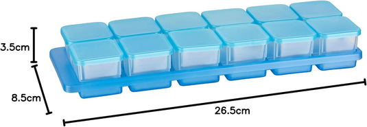 Vriesdozen set van 10 stuks 0,5 liter lichtblauw