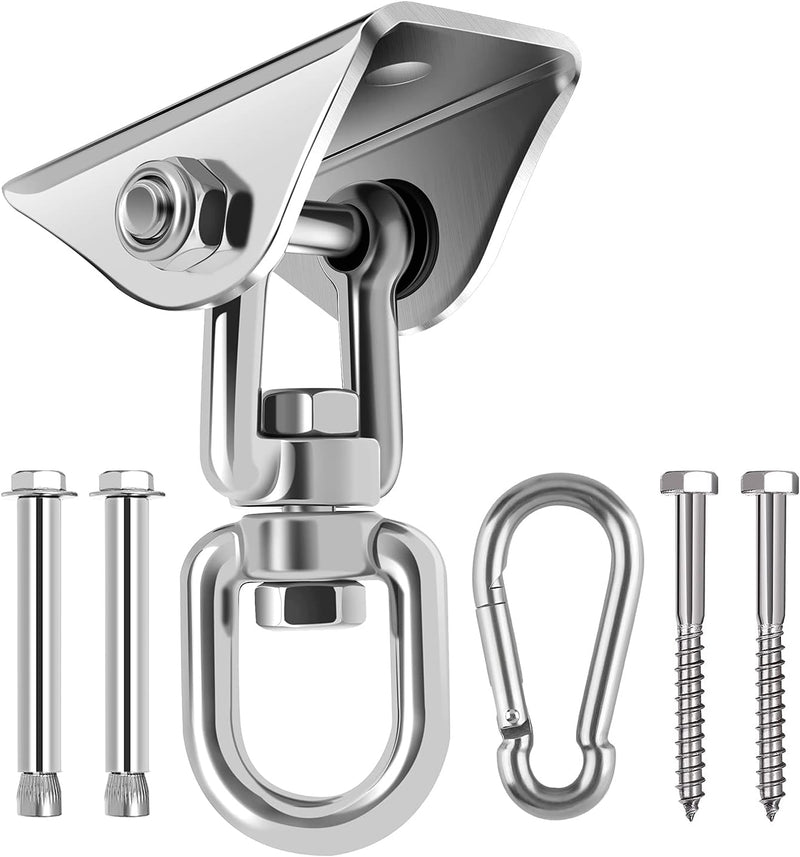 Chargez l'image dans la visionneuse de la galerie, Schommelhaken 2 stuks 360° draaibaar van roestvrij staal tot 400 kg – ophanghaken – schommel accessoires

