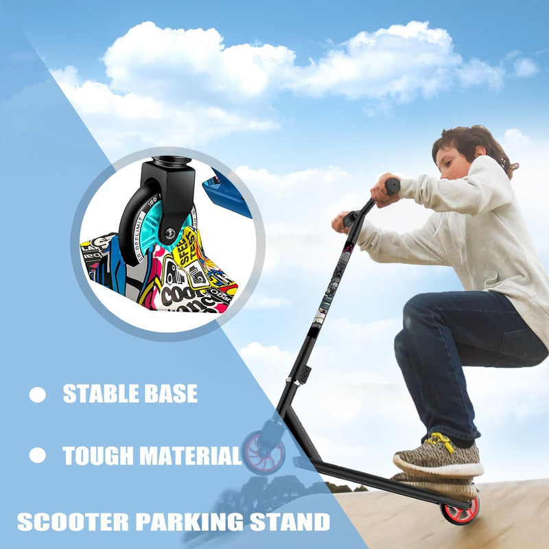 Laad afbeelding in Galerijviewer, Universele stuntstepstandaard, stepstandaard, voor Pro Stunt Scooter, e-scooter/stuntstep, trick step, freestyle step, 95 mm tot 125 mm wielen

