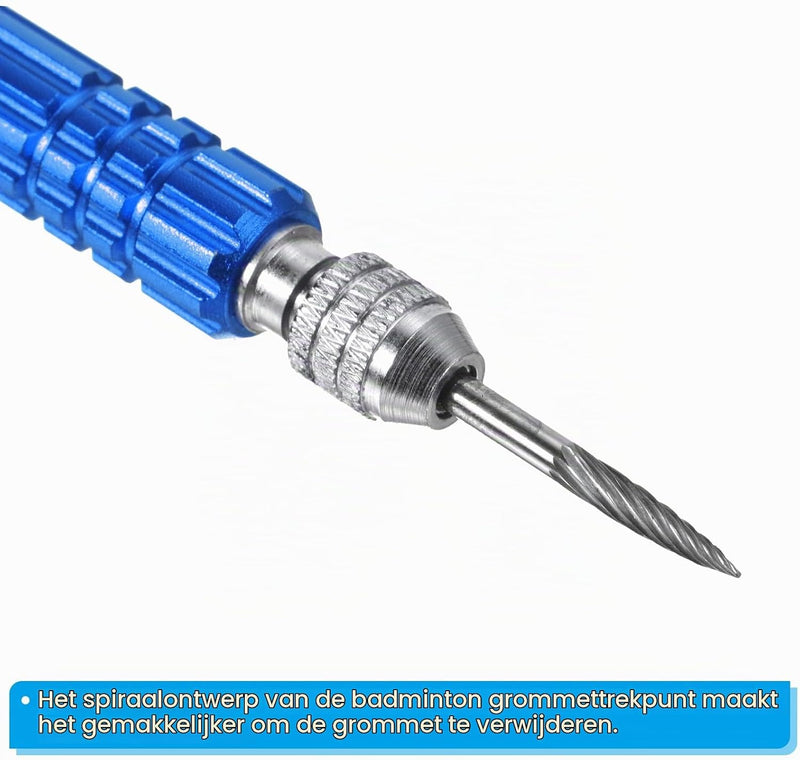 Load image into Gallery viewer, Badminton racket grommet remover stainless steel blue – grommet remover – racket repair tool
