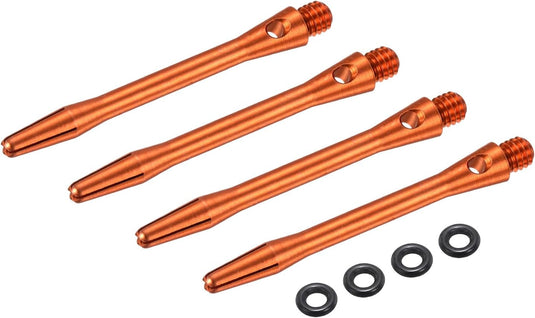 Dartschachten 4 stuks 45 mm van aluminium geel met 2BA schroefdraad – dart shafts – dart accessoires