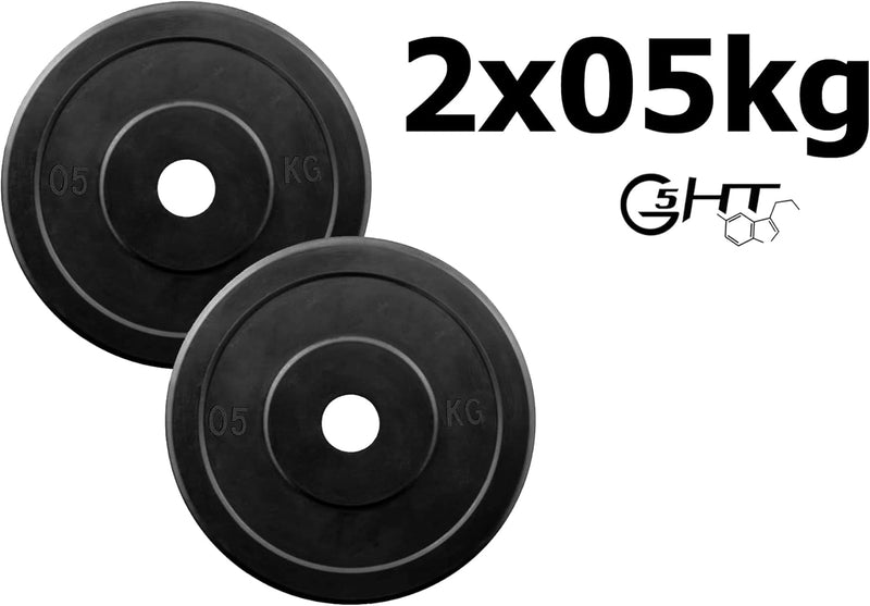 Laad afbeelding in Galerijviewer, Rubberen gietijzeren schijven G5 HT SPORT Ø gat 25 mm voor sportschool en thuisgymnastiek van 0,5 tot 20 kg voor stuur en halters
