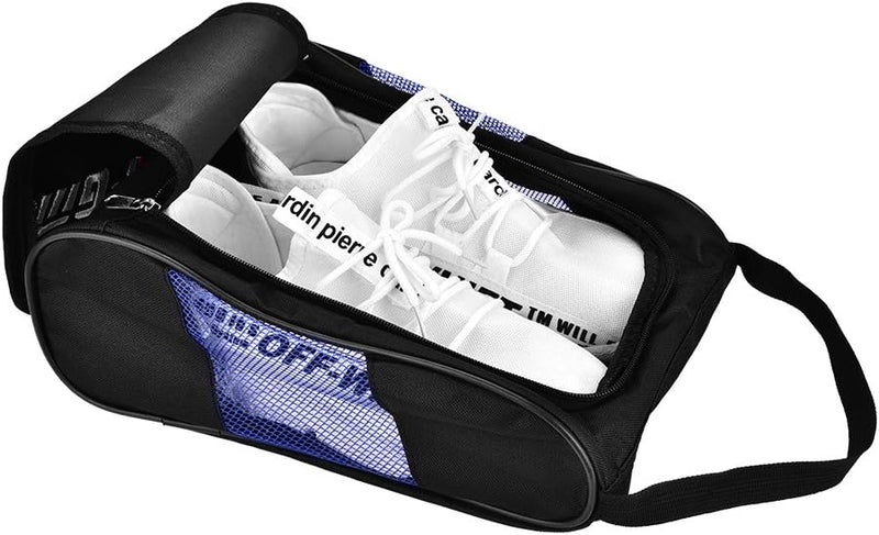 Load image into Gallery viewer, Golfschoenentas van nylon met ventilatiegaas en dubbele ritssluiting – schoenentas – sporttas accessoires
