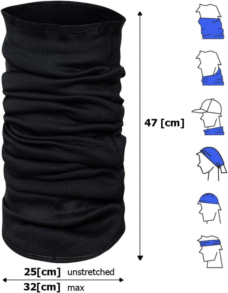 Load image into Gallery viewer, TODO Universele colsjaal, winterhalsdoek voor hardlopen, wielrennen, heren, dames, multifunctionele doek, halswarmer, warm, fleece, winddicht, ski, nekwarmer, voetbal, zwart, Zwart - Ns1, One size
