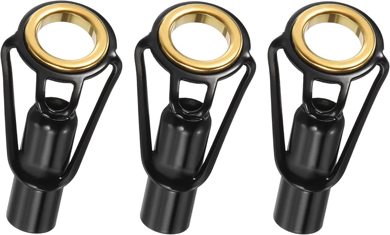 Laad afbeelding in Galerijviewer, Hengel topogen 3 stuks 1 mm van roestvrij staal zwart-goud – hengeltop reparatieset – visaccessoires
