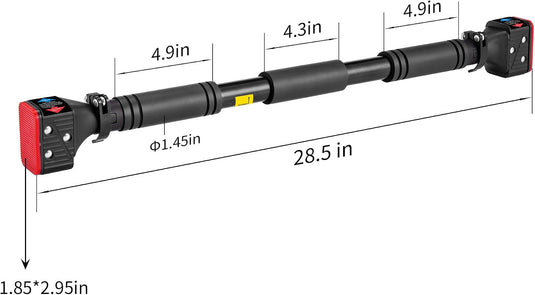 Verstelbare optrekstang voor deurkozijn 70-99 cm tot 150 kg rood – pull-up bar – krachttraining