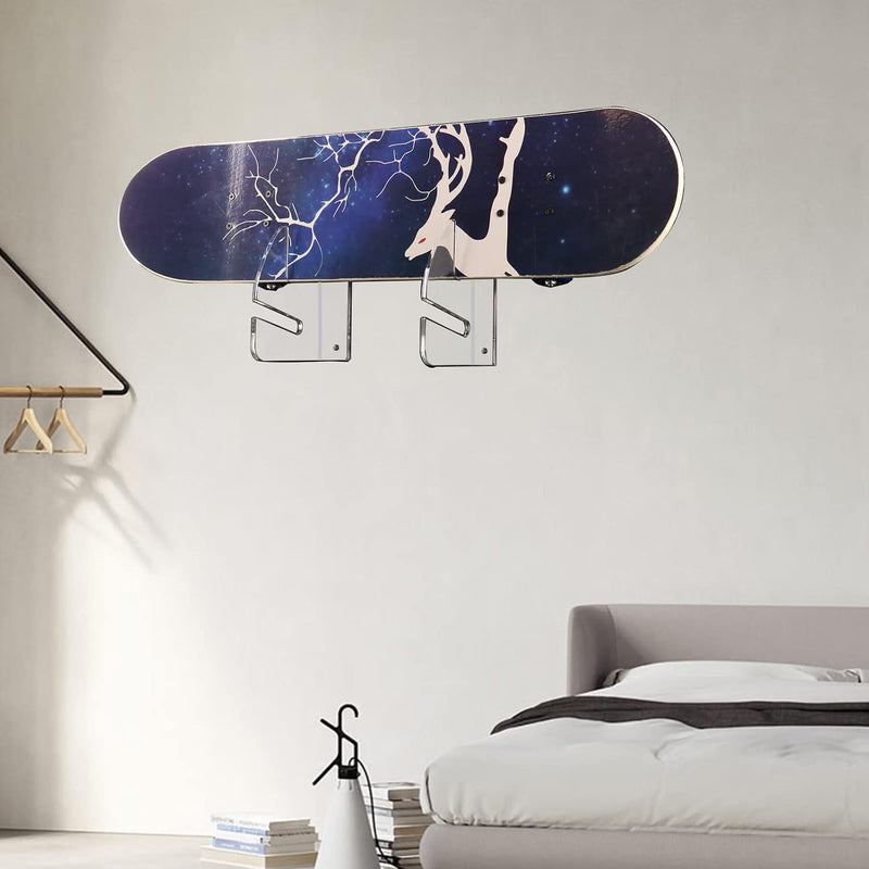 Carica immagine in Galleria Viewer, Skateboard wandhouder van transparant acryl – horizontaal boardrek – longboard skateboard accessoires

