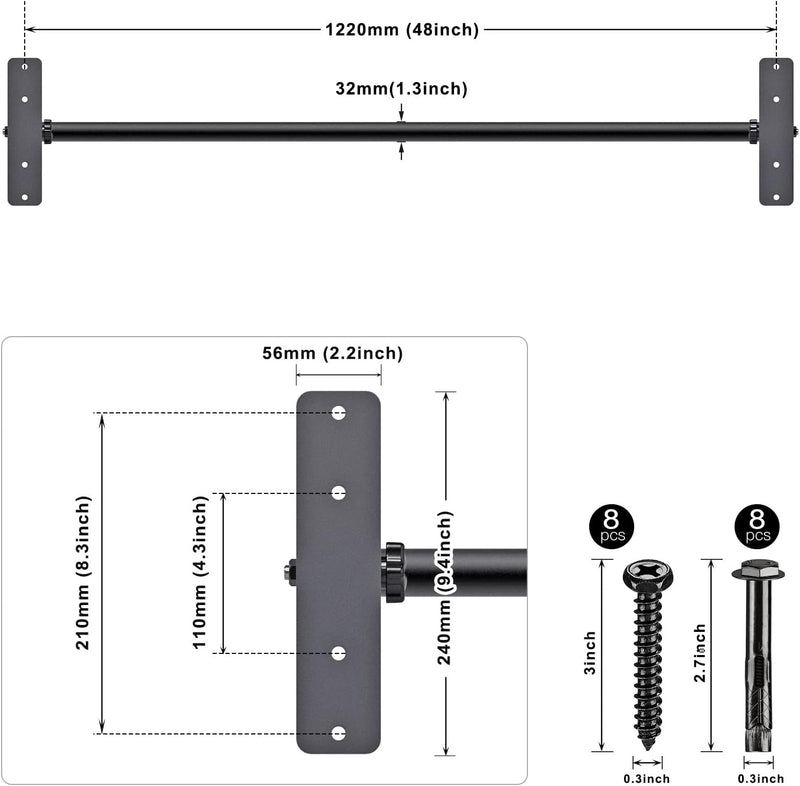 Load image into Gallery viewer, Verstelbare optrekstang voor plafondmontage heavy duty – pull-up bar – krachttraining
