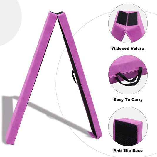 Gymnastiekbalk 210-300 cm – opvouwbare balansbalk met antislip onderzijde en draaggreep – voor kinderen en training thuis