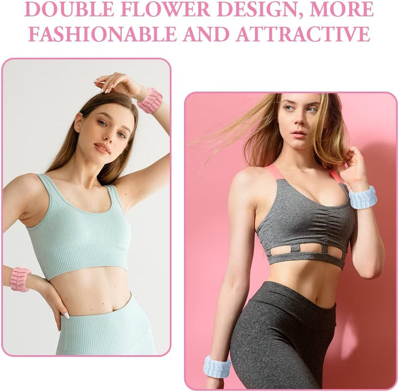 Laad afbeelding in Galerijviewer, AOOWU Polsband, Elastische Microvezel, Gezichtswas, Cosmetica, Haarband, Spa-armbanden voor Absorberende Zweetband voor Vrouwen en Meisjes, Make-up, Pols, Gezichtsverzorging
