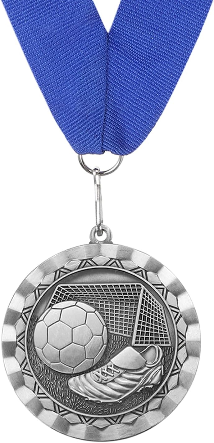 Chargez l'image dans la visionneuse de la galerie, Voetbal medaille met neklint van zinklegering – sportmedaille – prijs en trofee
