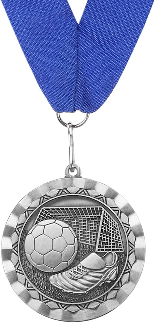 Voetbal medaille met neklint van zinklegering – sportmedaille – prijs en trofee