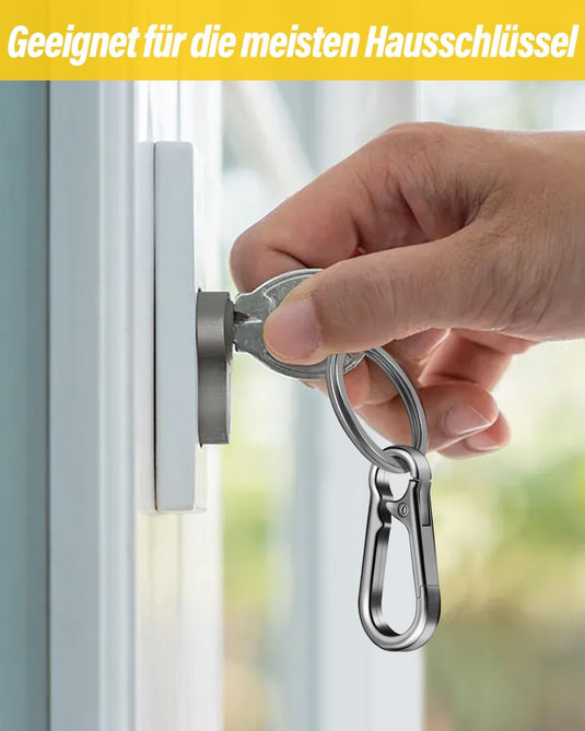Karabiner Sleutelhangers 3 Stuks met Sleutelring 4,7 cm – Sleutelhanger – Karabijnhaak