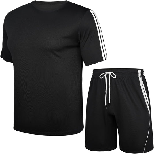 Heren sportset met T-shirt en korte broek