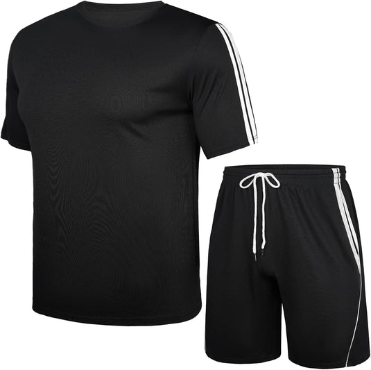 Heren sportset met T-shirt en korte broek