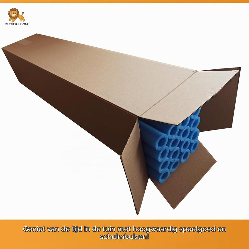 Laden Sie das Bild in Galerie -Viewer, Trampoline stangbescherming 6 stuks 180 cm van PE-schuim blauw – schuimbuizen – trampoline accessoires
