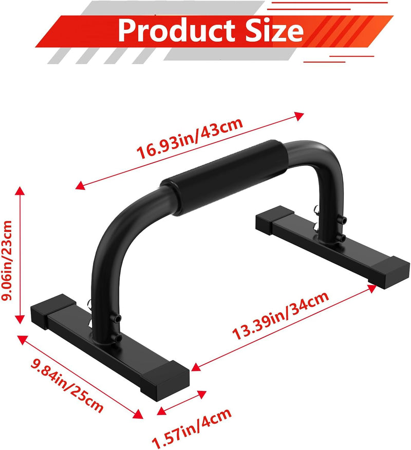 Laden Sie das Bild in Galerie -Viewer, Parallettes push-up bars van staal met antislip handgrepen tot 300 kg – calisthenics – opdruksteunen
