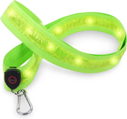 flintronic Led-veiligheidsschouderriem, USB-oplaadbaar, led-lichtende enkele schouderriem met 3 verlichtingsmodi, voor mannen en vrouwen, nachtwandelingen, hardlopen, fietsen, joggen
