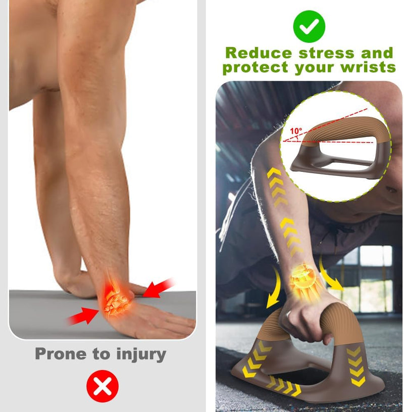 Chargez l'image dans la visionneuse de la galerie, Push-up bars met ergonomische zachte handgrepen en antislip basis – opdruksteunen – krachttraining
