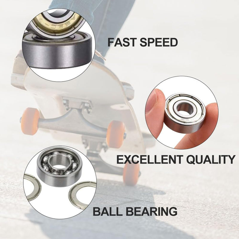 Laad afbeelding in Galerijviewer, Kogellagers, 20 stuks 608 ZZ kogellagers, voor schaatsen, skateboards, inline skates, 8 mm x 22 mm x 7 mm
