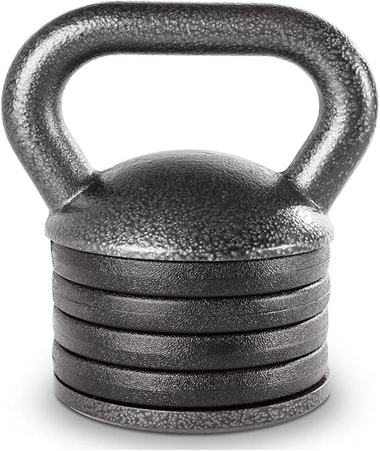 Apex APKB-5009 Verstelbaar oefenkettlebell gewichtenset voor krachttraining en gewichtheffen voor thuisgymnastiek, grijs