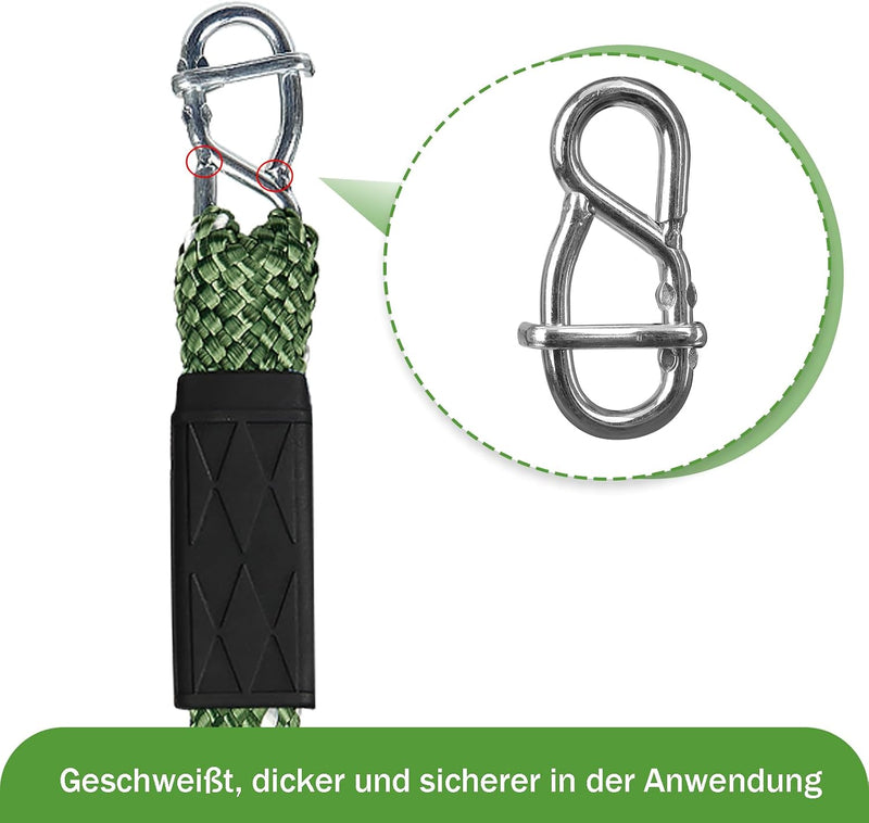 Laden Sie das Bild in Galerie -Viewer, Schommelbevestiging Set 2 Stuks – Verstelbaar Nylon Schommeltouw 101 cm met Karabijnhaken – Tot 363 kg – Binnen &amp; Buiten
