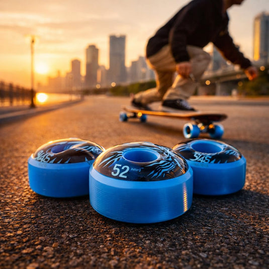 Skateboardwielen set van 4 PU 52 mm