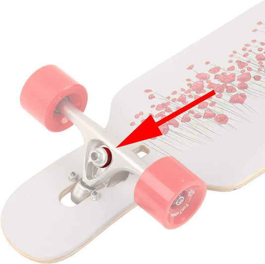 Skateboard bushings 90A 4 stuks met washers zwart – stuurrubbers – longboard skateboard accessoires