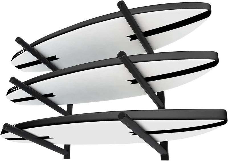 Carica immagine in Galleria Viewer, Surfboard wandrek voor 3 boards van staal met schuimbescherming – SUP longboard surfplank houder
