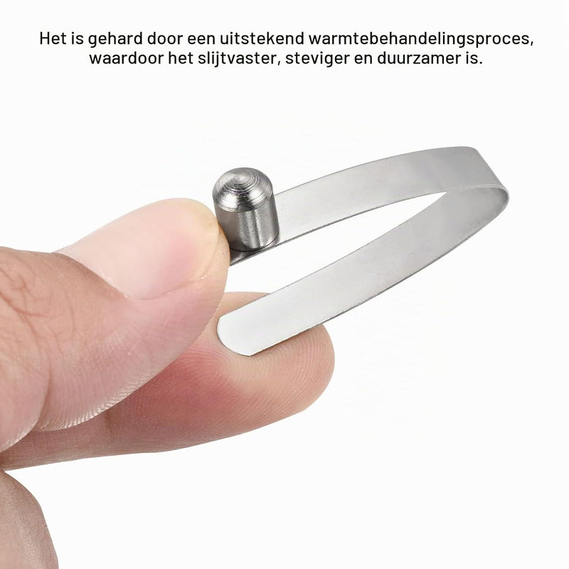 Laden Sie das Bild in Galerie -Viewer, Veerklemmen voor telescopische buizen 8x6,5 mm (5 stuks) - Kajak peddel borgpennen - Tentpaal borgclips staal

